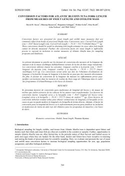 conversion factors for atlantic bluefin tuna fork length from measures