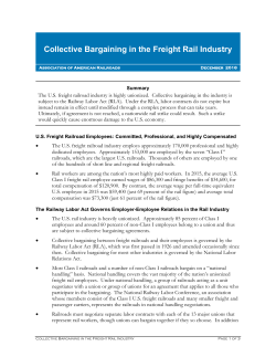 Collective Bargaining in the Freight Rail Industry