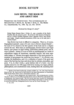 Sam Ervin: The Book by and About Him