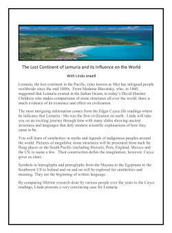 The Lost Continent of Lemuria and its Influence on the World