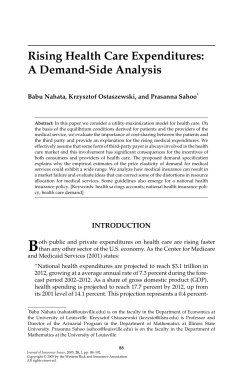 Rising Health Care Expenditures: A Demand