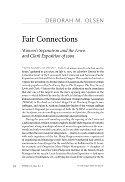 Fair Connections - Oregon Historical Society