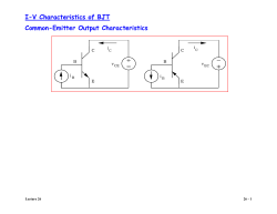 I-V Characteristics of BJT Common