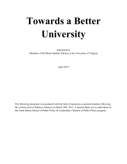 Towards a Better University - Office for Diversity and Equity