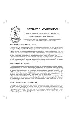 Nov - Friends of St. Sebastian River