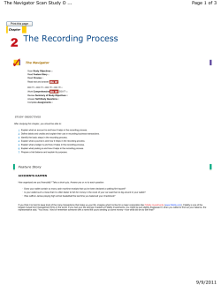 2 The Recording Process