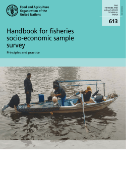 Handbook for fisheries socio-economic sample survey
