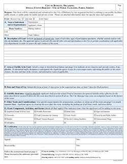 Special Events Application