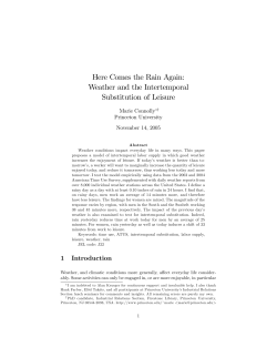 Here Comes the Rain Again: Weather and the Intertemporal