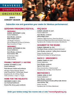 order form here. - Traverse Symphony Orchestra