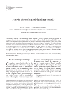 How is chronological thinking tested?