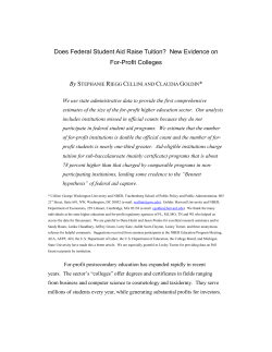 Does Federal Student Aid Raise Tuition?