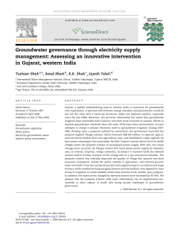 Groundwater governance through electricity supply management