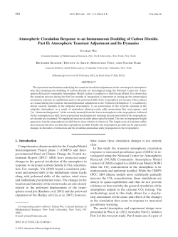 Atmospheric Transient Adjustment and I