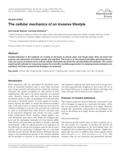 The cellular mechanics of an invasive lifestyle
