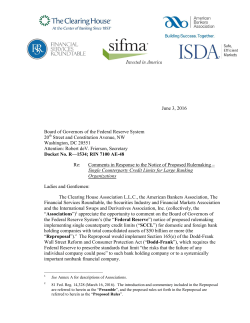 TCH ABA FSR SIFMA ISDA - SCCL - American Bankers Association