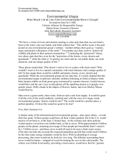 Environmental Utopia