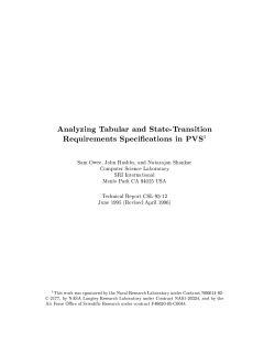 Analyzing Tabular and State-Transition Requirements Speci cations