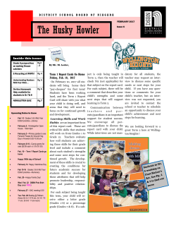 February - Wellington Heights Public School