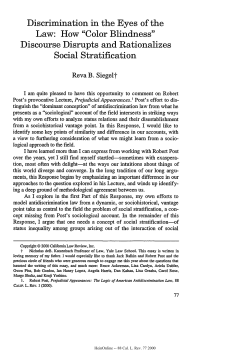 Discrimination in the Eyes of the Law