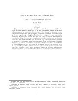 Public Information and Electoral Bias