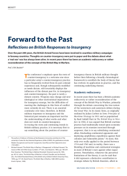 Forward to the Past - Militaire Spectator