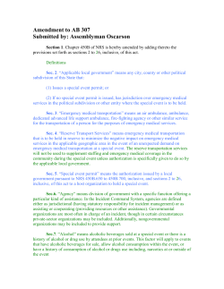Amendment to AB 307 Submitted by: Assemblyman Oscarson