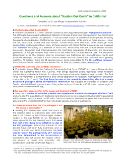 Sudden Oak Death - Torreya Guardians