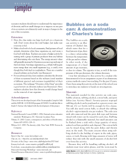 Bubbles on a Soda Can - National Science Teachers Association