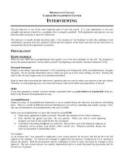 Interviewing - Brookhaven College