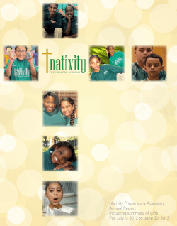 2013 Annual Report - Nativity Preparatory Academy