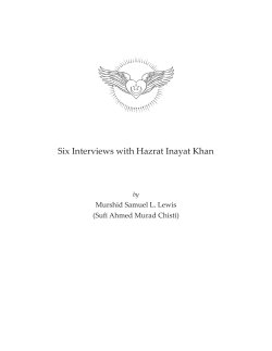 Six Interviews with Hazrat Inayat Khan