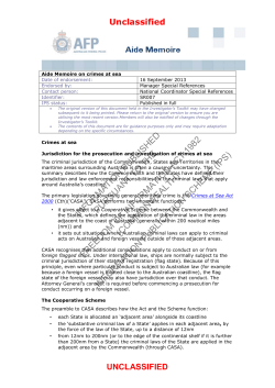 Title of Specific Aide Memoire