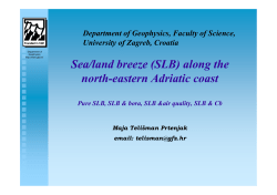 Sea/land breeze (SLB) along the north