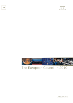 The European Council in 2010 - Council of the European Union