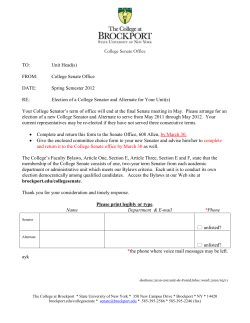 Senator Election and Committee Choice Forms