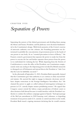 Separation of Powers - American Constitution Society