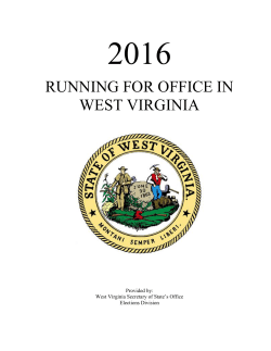 running for office in west virginia - 2016