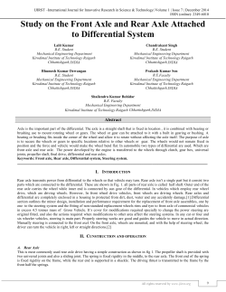 Study on the Front Axle and Rear Axle Attached to