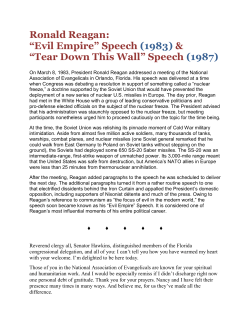 Ronald Reagan: “Evil Empire” Speech - apush-xl