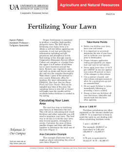 Fertilizing Your Lawn - FSA-2114