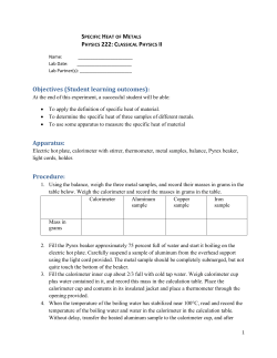 Specific Heat of Metals