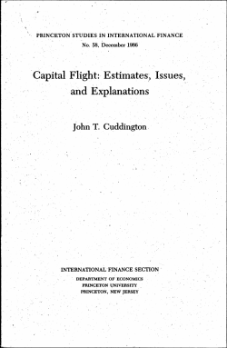 Capital Flight - Princeton University