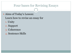 Four bases for Revising Essays