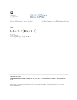 666 or 616 (Rev. 13,18) - Research Online