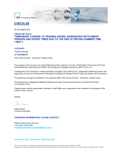 temporary change to trading hours, designated