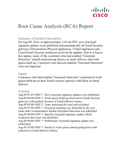 Root Cause Analysis (RCA) Report
