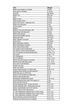 Part Weight Brake Dust Shield w/ (3) Bolts .55 lbs