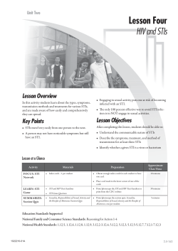 HIV and STIs Unit Two&mdash;Lesson Four