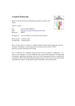 Rediscovering the human and forgetting the natural in economics